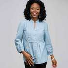 3/4 Sleeve Bib Front Top, , small