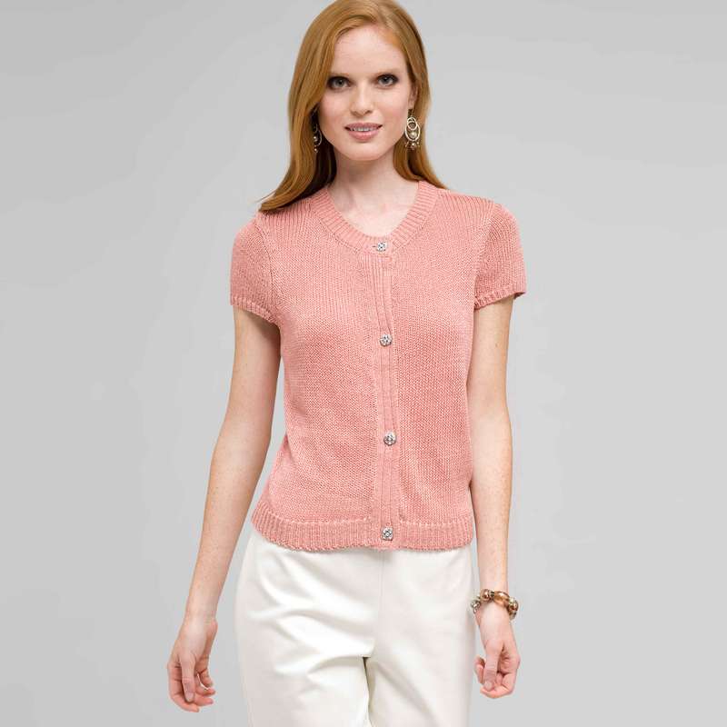 Short Sleeve Cardigan, , large